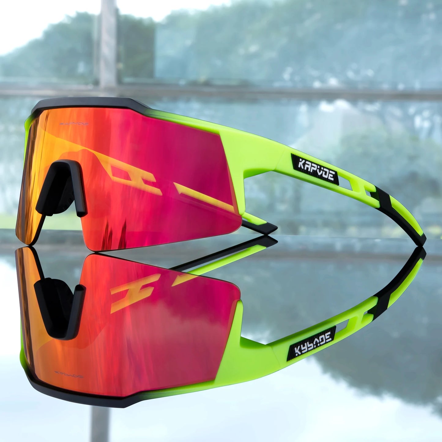 Kapvoe Road Driving Bike Sports Cycling Glasses Running Sunglasses Outdoor Men Woman Bicycle Cycling Mountain UV400 Goggles