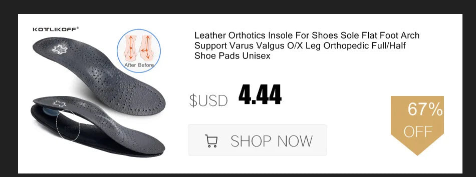 Leather Orthotic Insole For Flat Feet Arch Support Orthopedic Shoes Sole Insoles For Feet Men Women Children O/X Leg Corrected