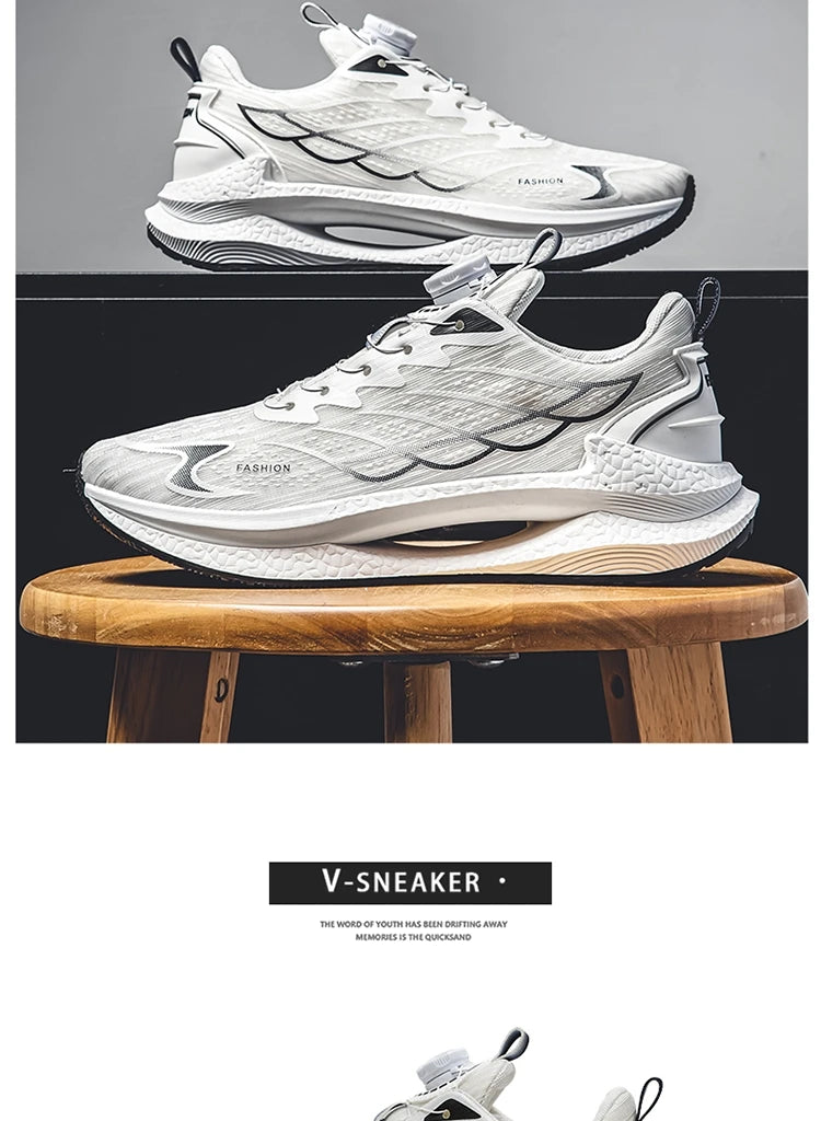 Summer Breathable Casual Sports Shoes for Men, New Fashion Trend, Versatile Breathable Mesh Swivel Buckle Running Shoes, Suitable for Daily Wear in Outdoor Sports