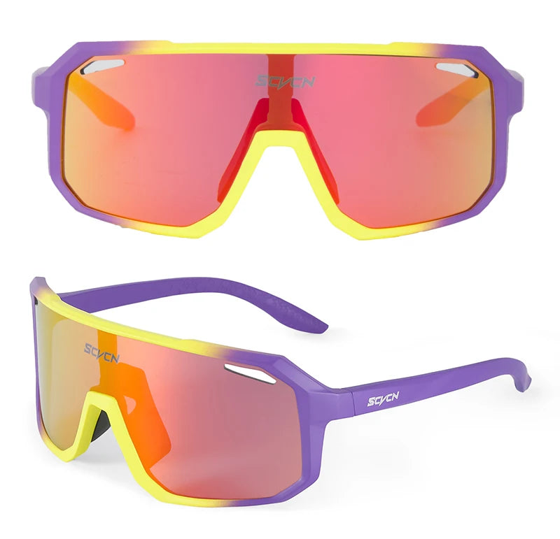 SCVCN Outdoor MTB Driving Glasses Cycling Sunglasses UV400 Women Sports Running Eyewear Men Road Bicycle Glasses Bike Goggles