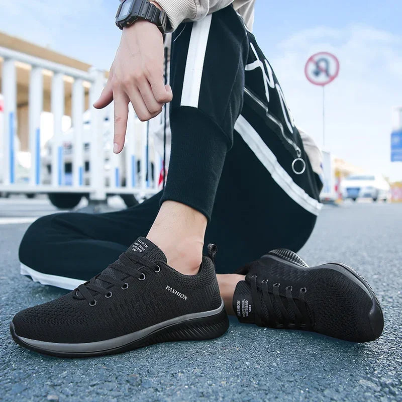 MAEDEF Athletic Shoes for Men Shoes Sneakers Black Casual Men Women Knit Sneakers Breathable Athletic Running Walking Gym Shoes
