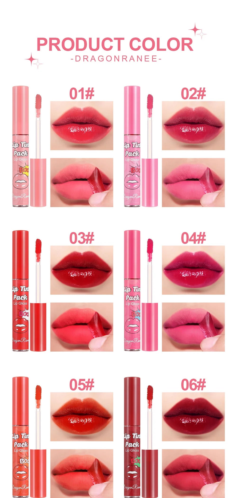 Peel Off Rose Red Lip gloss Lip Outline Contour Tattoo Lip Stain Waterproof Transfer Resistant Tear Off Peel Off Lipstick Makeup