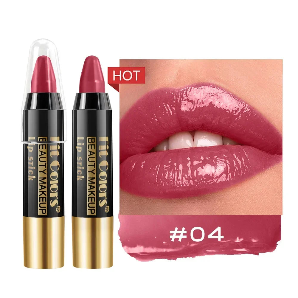 Moisturizing Crayon Lip Gloss Stick Velvet Long Lasting Non Stick Cup Lip Balm Waterproof Jelly Tint Lipstick Liner Pen Makeup