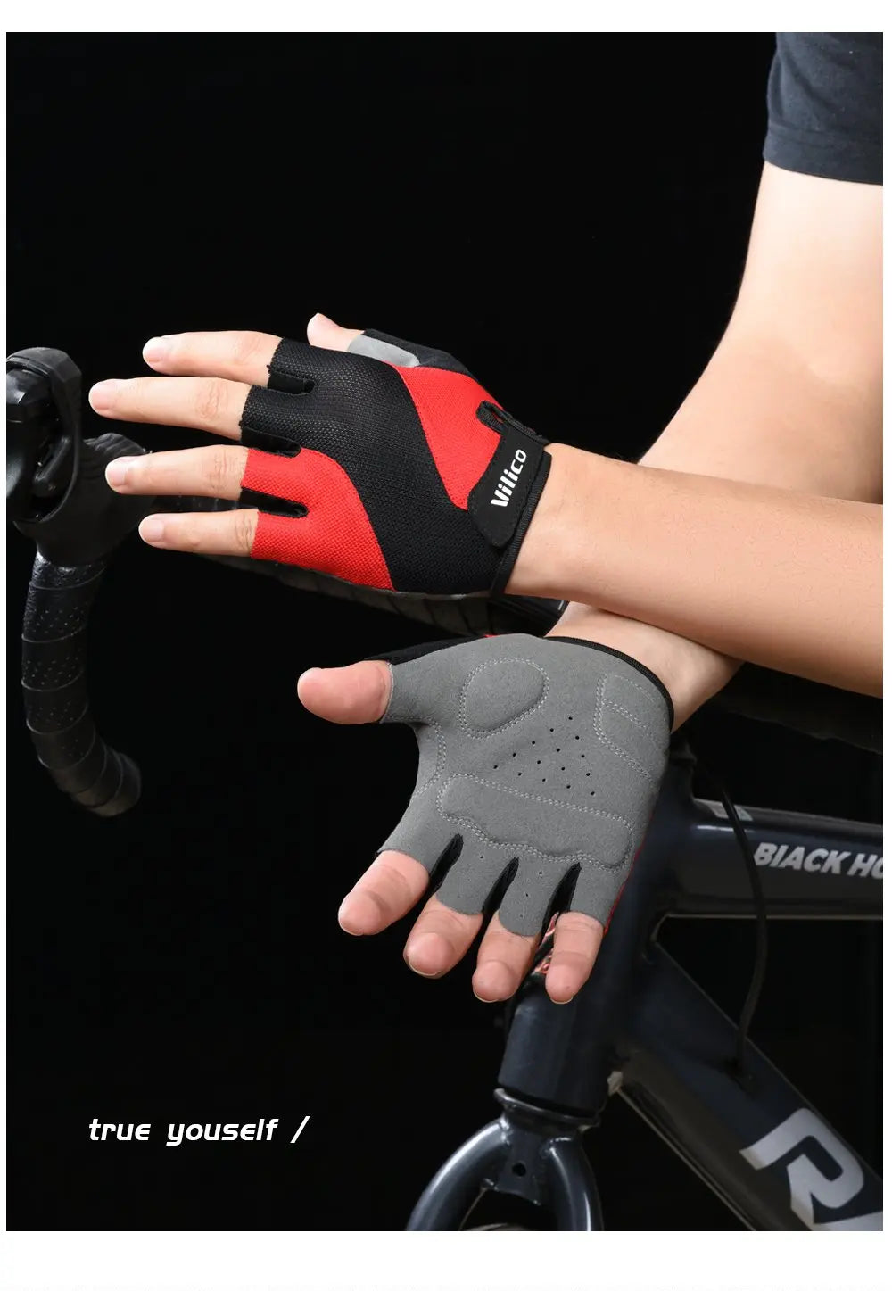Cycling Gloves Breathable And Wear-Resistant Riding Short Finger Gloves,Outdoor Running Gloves For Spring And Summer Sports