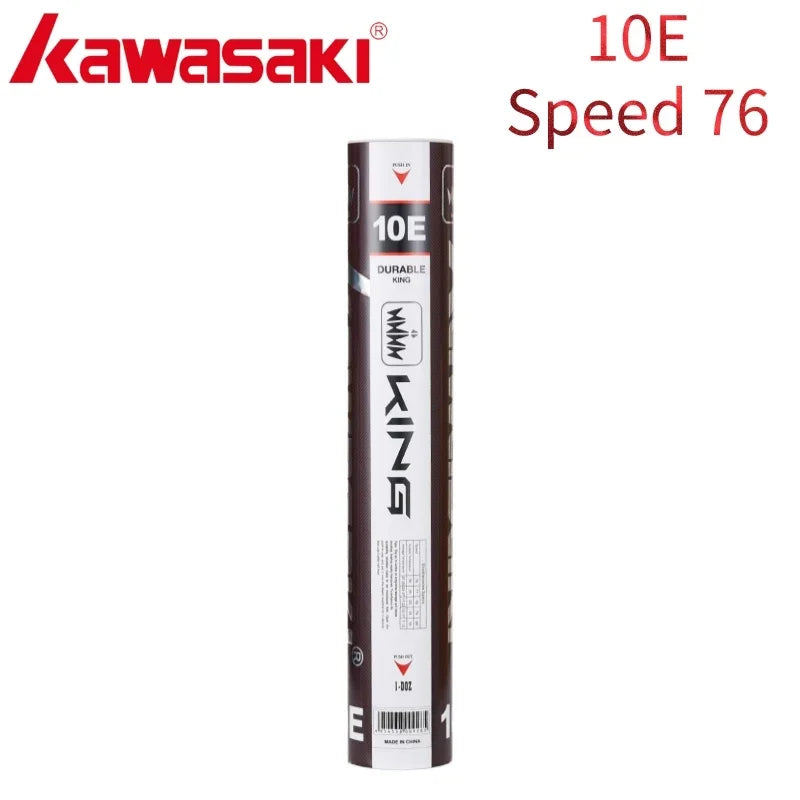 Kawasaki Badminton Shuttlecock for Clubs & Training Racquet Sport 6E/8E/10E Badminton Feather Shuttlecock Durable Badminton Ball