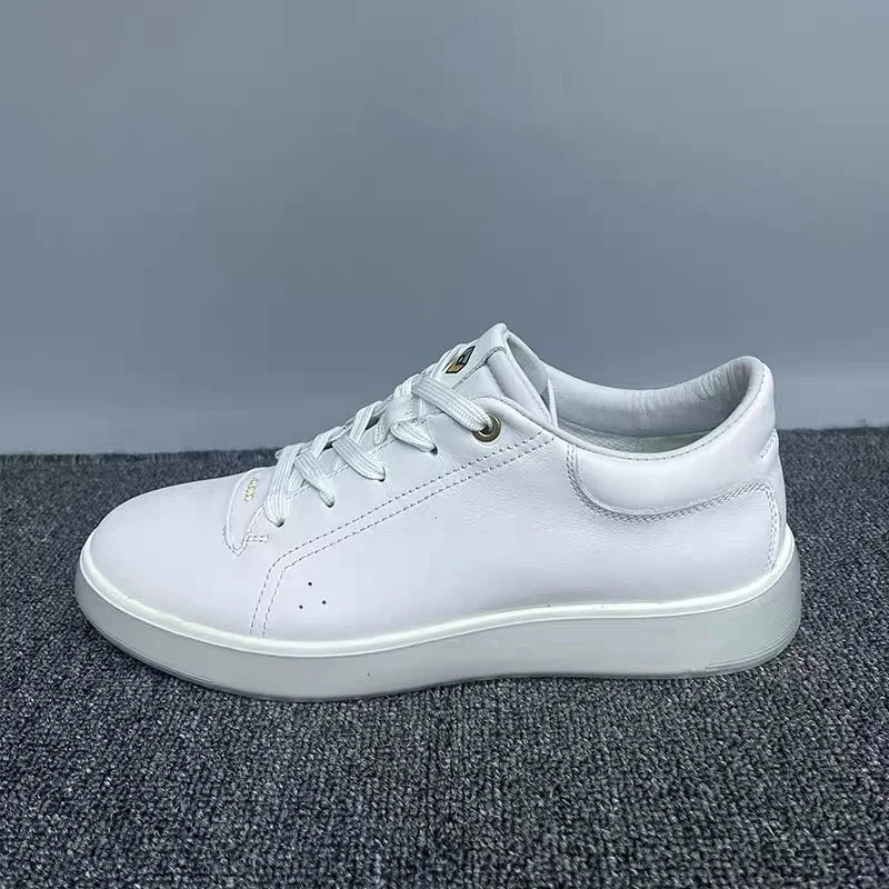 Fashion Genuine Leather Men Sneakers Breathable Comfort Classic Casual Shoes Mens Outdoor Walking Shoes Couple Footwear