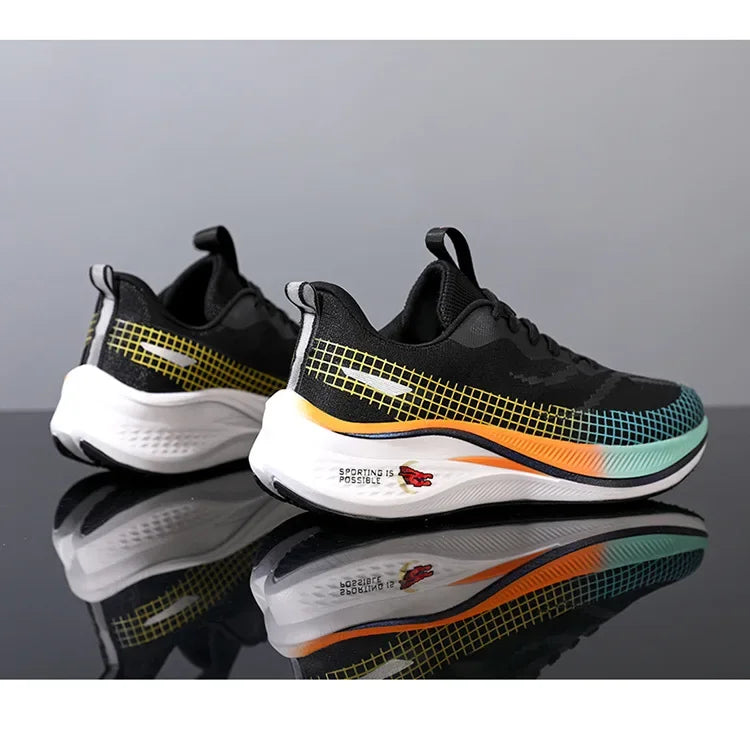 New Red Rabbit 7 Couple Carbon Board Mesh Breathable Sports Shoes Elderly Trendy Shoes Men's Casual Running Shoes Summer EVA Upp