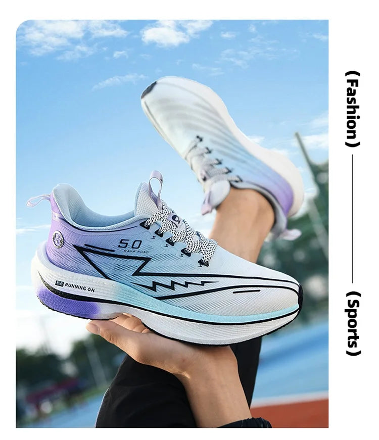 New Men's Sneakers Racing Carbon Plate Sports Running Shoes Light Anti-Slip Professional Track Field Training Shoes Tennis Shoes