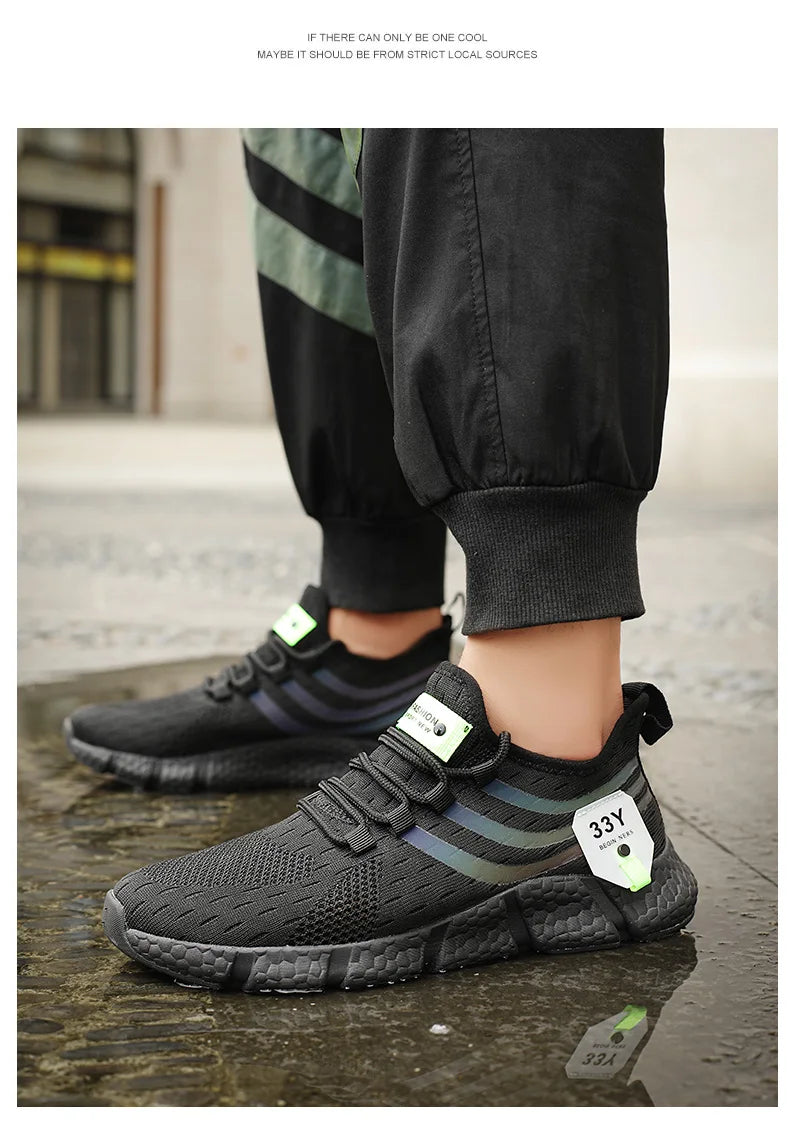 New Men's Sneakers Thick Sole Comfortable Casual Shoes Men Breathable Running Shoes Summer Man Tennis Shoes Large Size Men Shoe