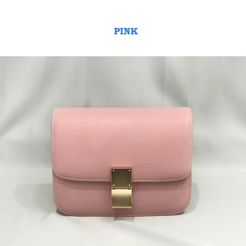 Women Shoulder Bag Female Split Leather Ins Vintage Messenger Lady Small Square Palm Texture Printing Box Flap Underarm Bag 2022