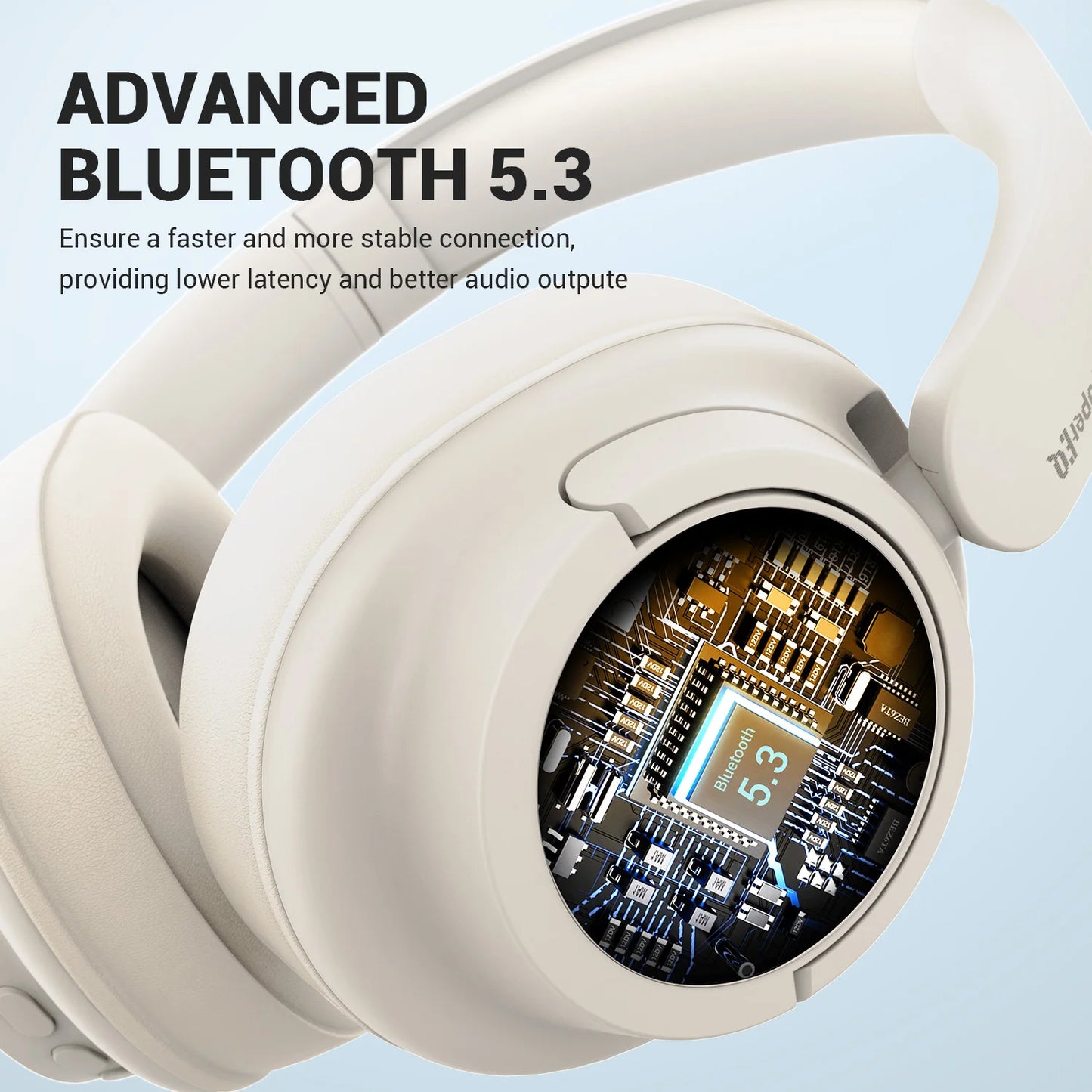 Oneodio SuperEQ V16 Wireless Headphones Bluetooth 5.3 Over Ear Headset With Mic Bass/Pop Mode Hi-Res Foldable Headphones 90H