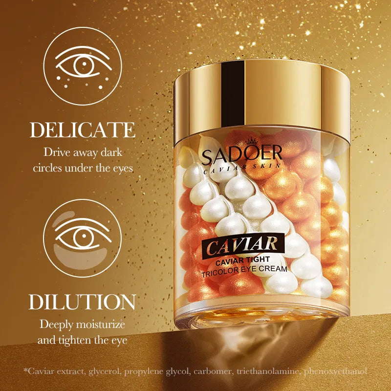 SADOER Caviar Collagen Eye Cream Anti Dark Circles Removal Eye Bags Nourishing Moisturizing Firming Eyes Skin Care Proudcts