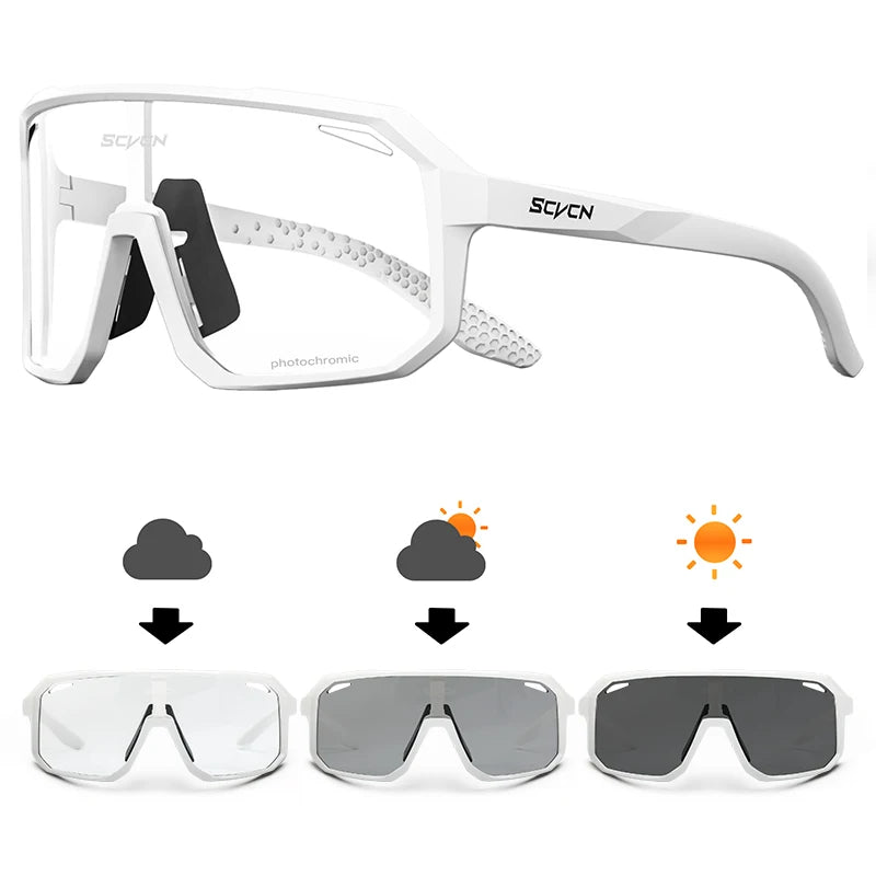SCVCN Outdoor MTB Driving Glasses Cycling Sunglasses UV400 Women Sports Running Eyewear Men Road Bicycle Glasses Bike Goggles
