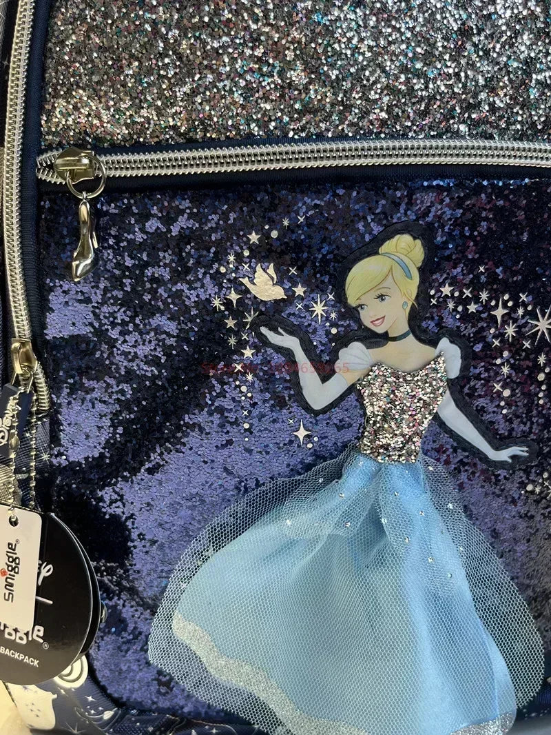 Genuine Australia Smiggle Backpack Deep Blue Cinderella Series School Bag Anime Backpack Student Gift Separate Purchases
