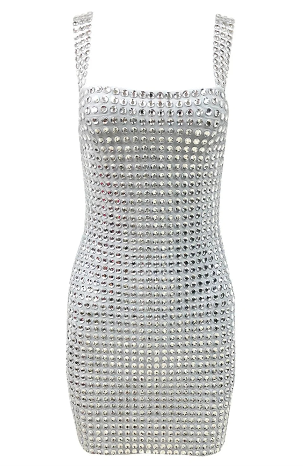 Mila Silver Spaghetti Strap Prom Dress Sleeveless Zip Customized Luxurious Women Evening Dresses Sexy Mini vestidos de fiesta