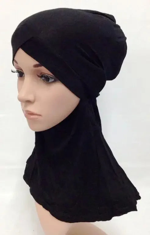 Cotton Muslim Full Cover Cross Cap Amira Hijab Arab Headwear Islamic Headwear Hat Women Modal Turban