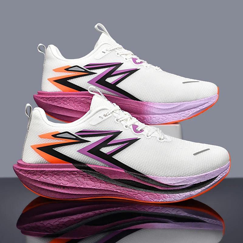 Carbon Plate Marathon Men Sports Running Shoes Air Cushion Lightweight Women Athletic Gym Sneakers Hiking Jogging Footwear