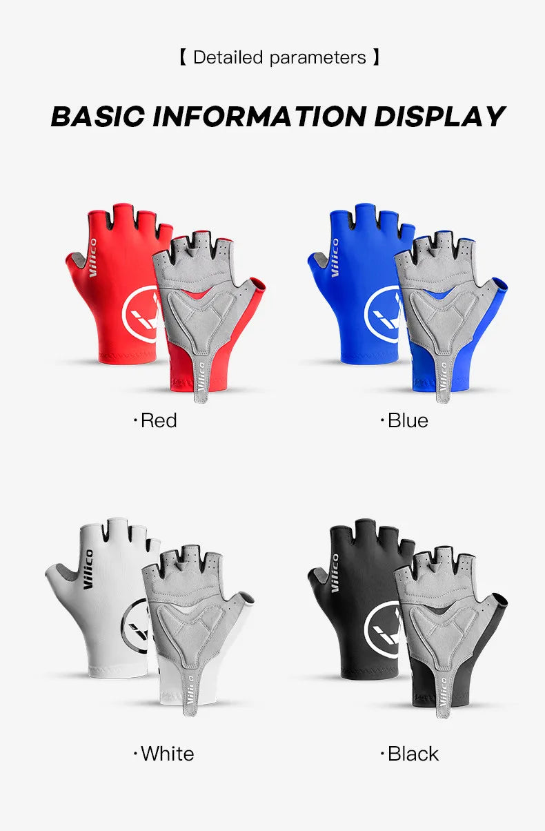 Breaking Wind Cycling Half Finger Gloves Anti-slip Bicycle Mittens Racing Road Bike Glove MTB Biciclet Guantes Mountaineering
