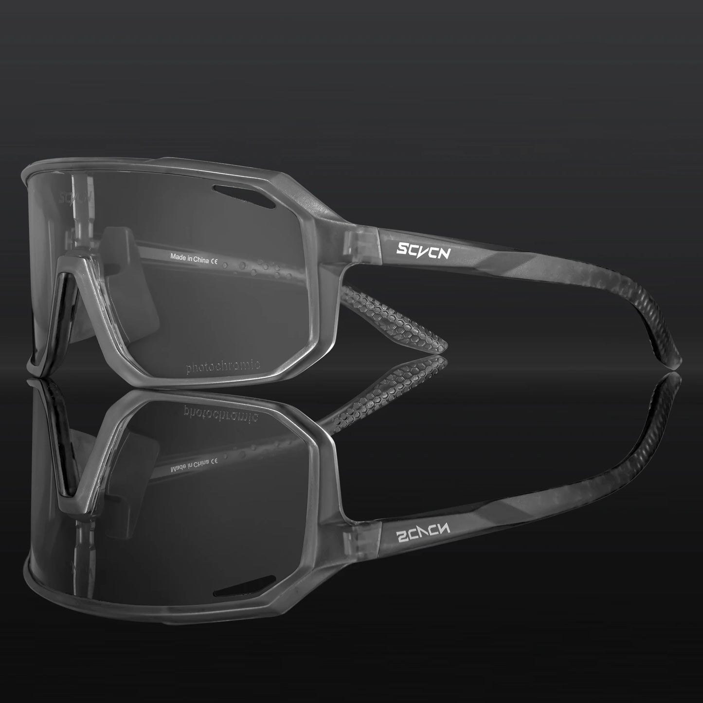 SCVCN Men Bike Photochromic Glasses Cycling Sunglasses for Women Sports Running MTB Biking Eyewear Road Mountain Bicycle Goggle