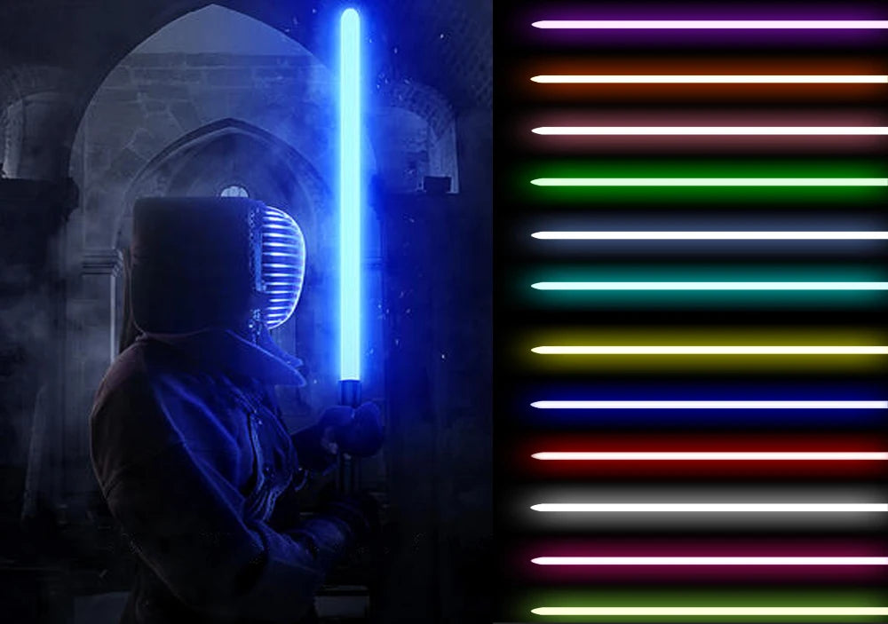 سيف ضوئي معدني RGB، مبارزة، تأرجح سلس، سيف ليزر، Sabre De Luz، 16 لونًا متغيرًا، 16 صوتًا، سلاح FOC Rave، لعبة وامضة