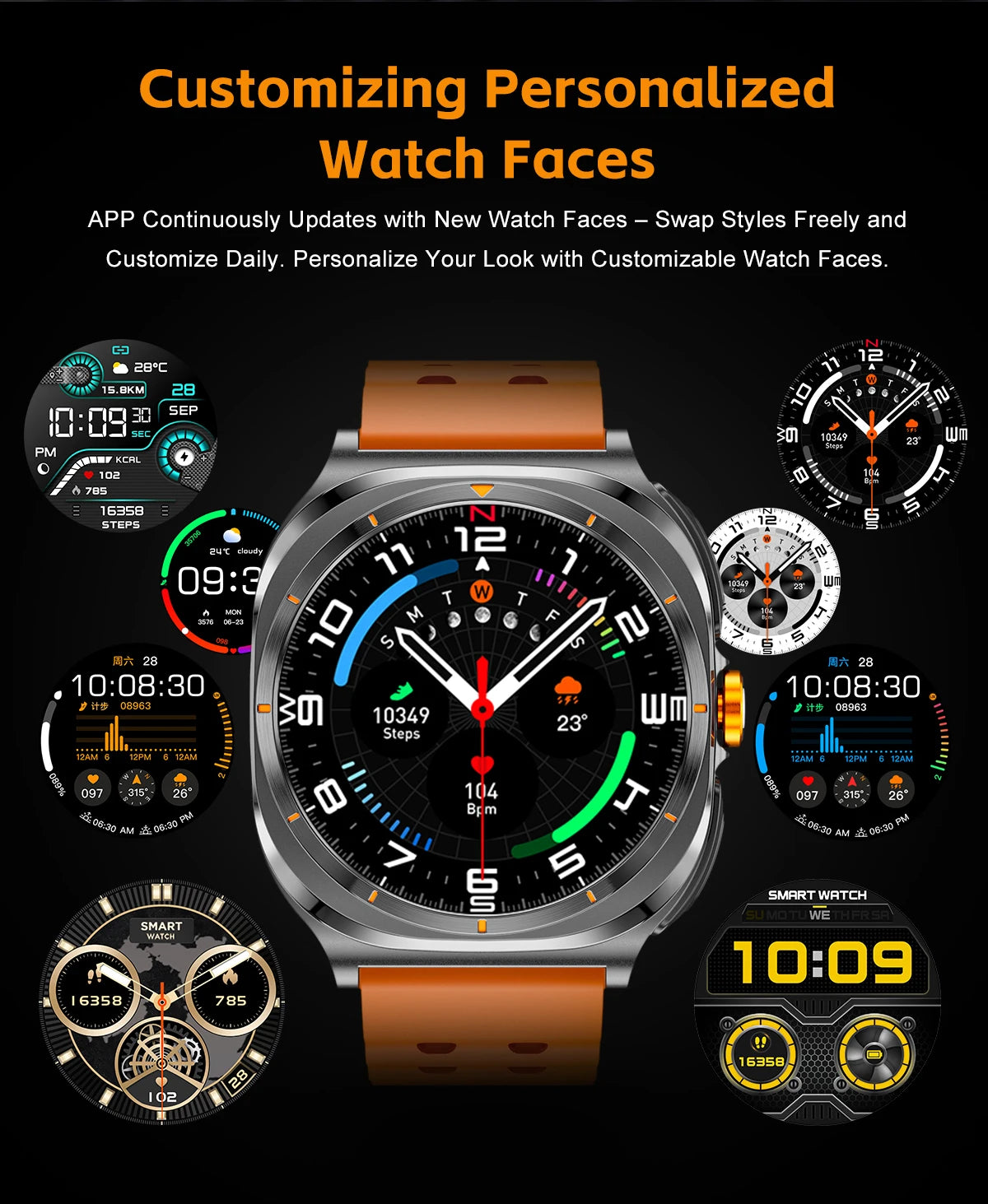 LIGE New Smart Watch With 2 in 1 TWS Wireless Headset Bluetooth Call 1.53" AMOLED Screen 400mAh IP67 Waterproof Sport Smartwatch