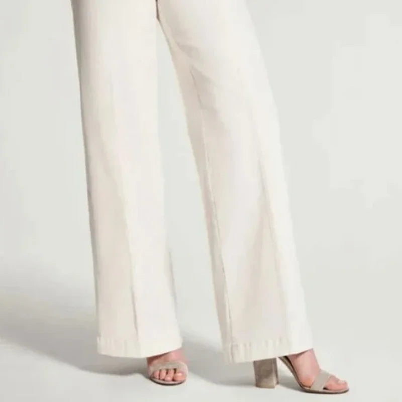 2023 New Solid Color Jeans Women Loose Washed Jeans Women All-Match Micro-Elastic Comfortable Straight Mid-Waist Denim Trousers
