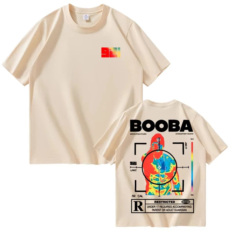 B2O T-shirts Men Fashion Cotton BOOBA Printed Short Sleeve T Shirt Women Casual Harajuku Streetwear Tee Tops Camiseta