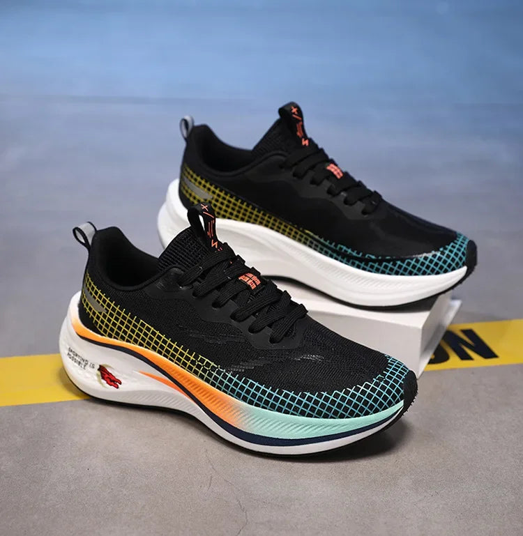 New Red Rabbit 7 Couple Carbon Board Mesh Breathable Sports Shoes Elderly Trendy Shoes Men's Casual Running Shoes Summer EVA Upp