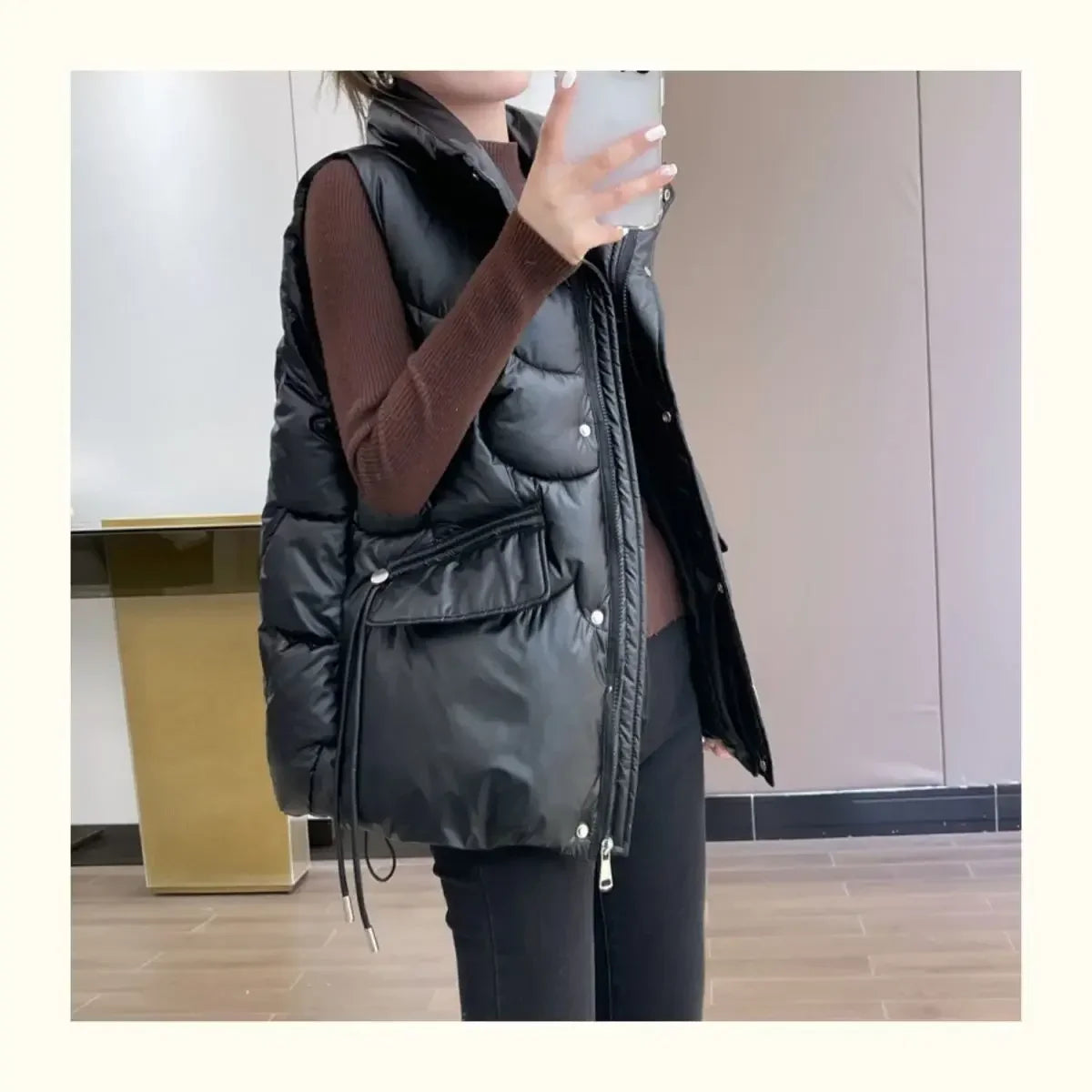 2023 New Down Cotton Vest for Women Autumn Winter Lightweight Vest Casual Loose Jackets Coats Women Fashion Sleeveless Parkas