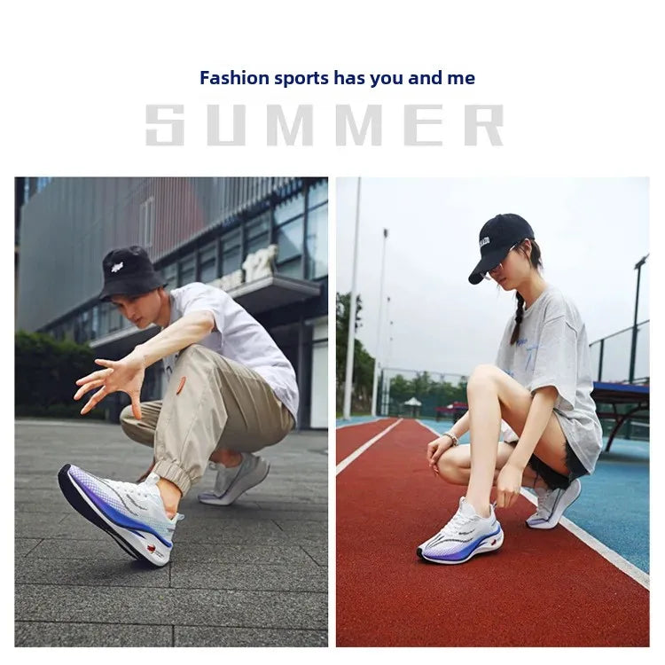 New Red Rabbit 7 Couple Carbon Board Mesh Breathable Sports Shoes Elderly Trendy Shoes Men's Casual Running Shoes Summer EVA Upp