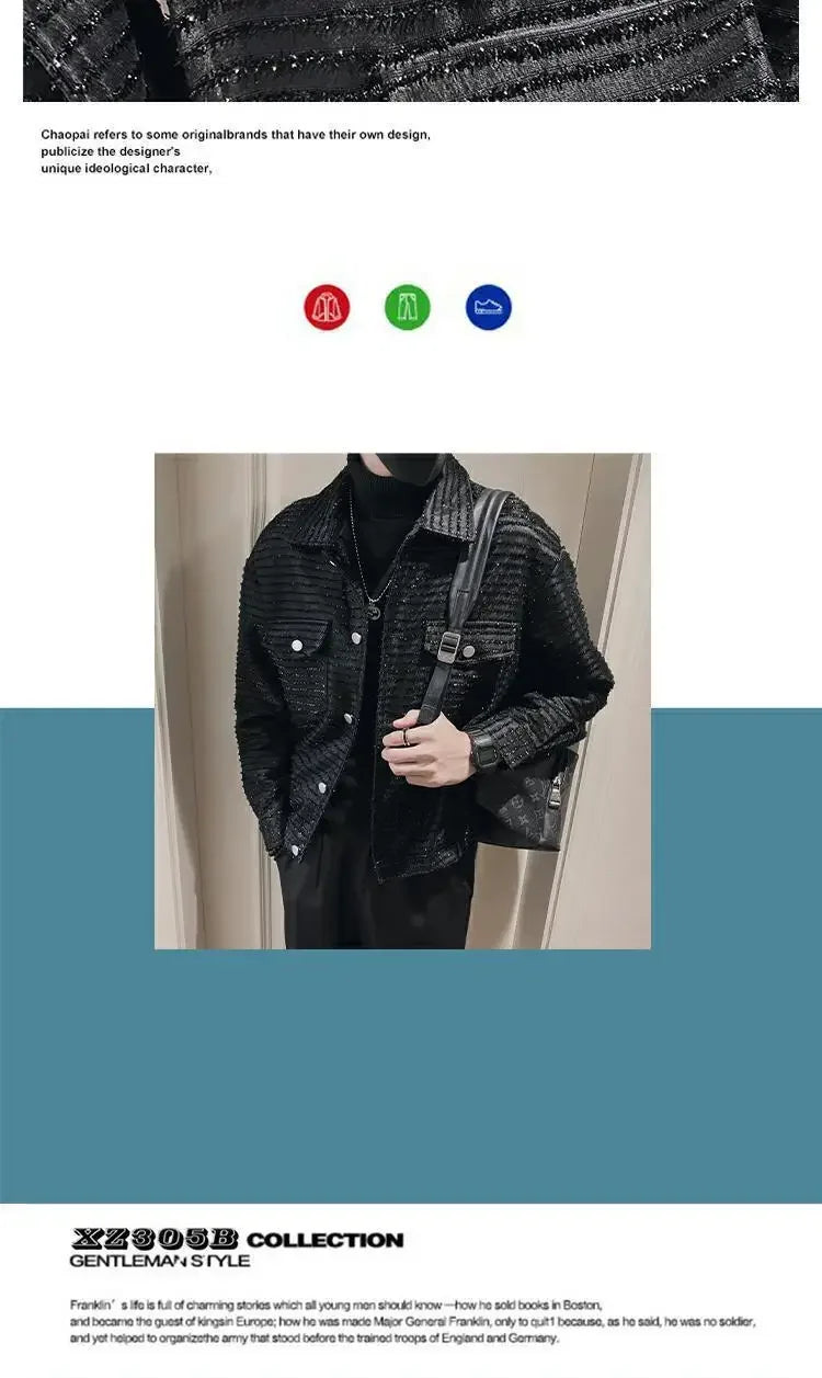 Men's High-End Casual Jacket – Spring Autumn Lightweight Trendy Blazer