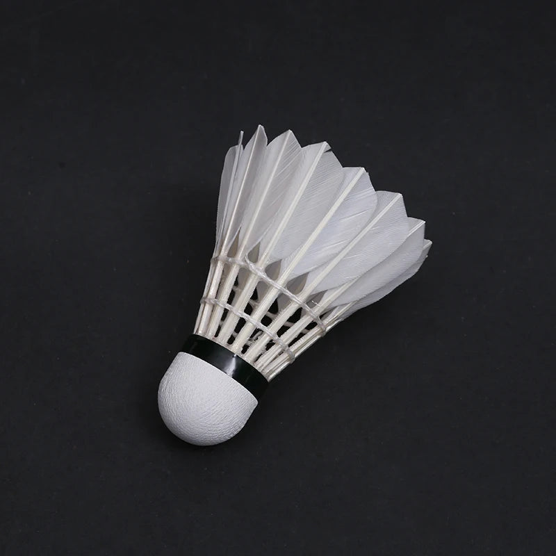 12 badminton A-grade duck feather cork ball heads, 76-speed competition training balls, durable and stable landing points