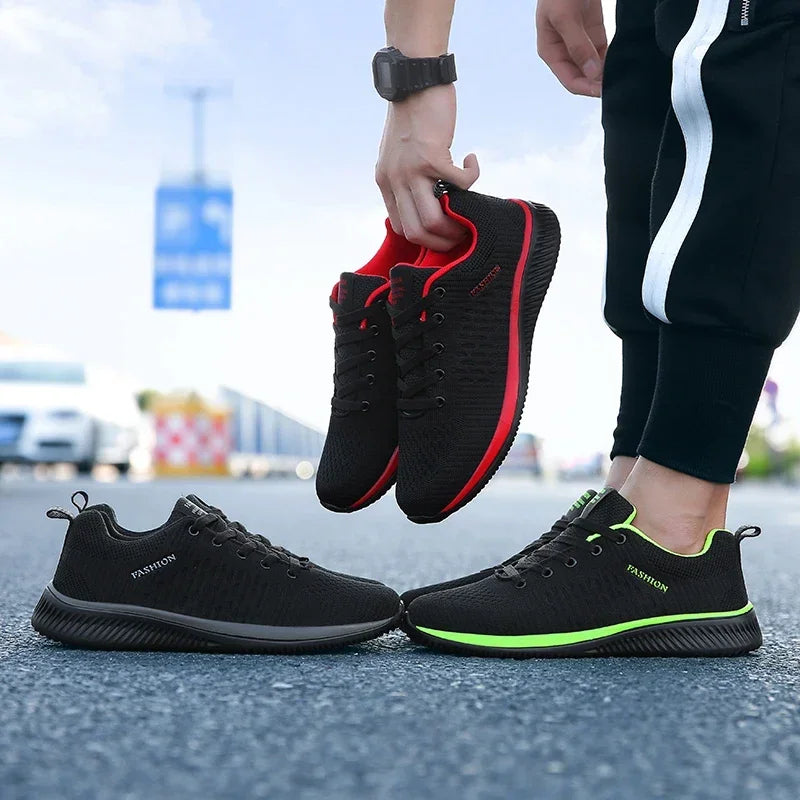 MAEDEF Athletic Shoes for Men Shoes Sneakers Black Casual Men Women Knit Sneakers Breathable Athletic Running Walking Gym Shoes