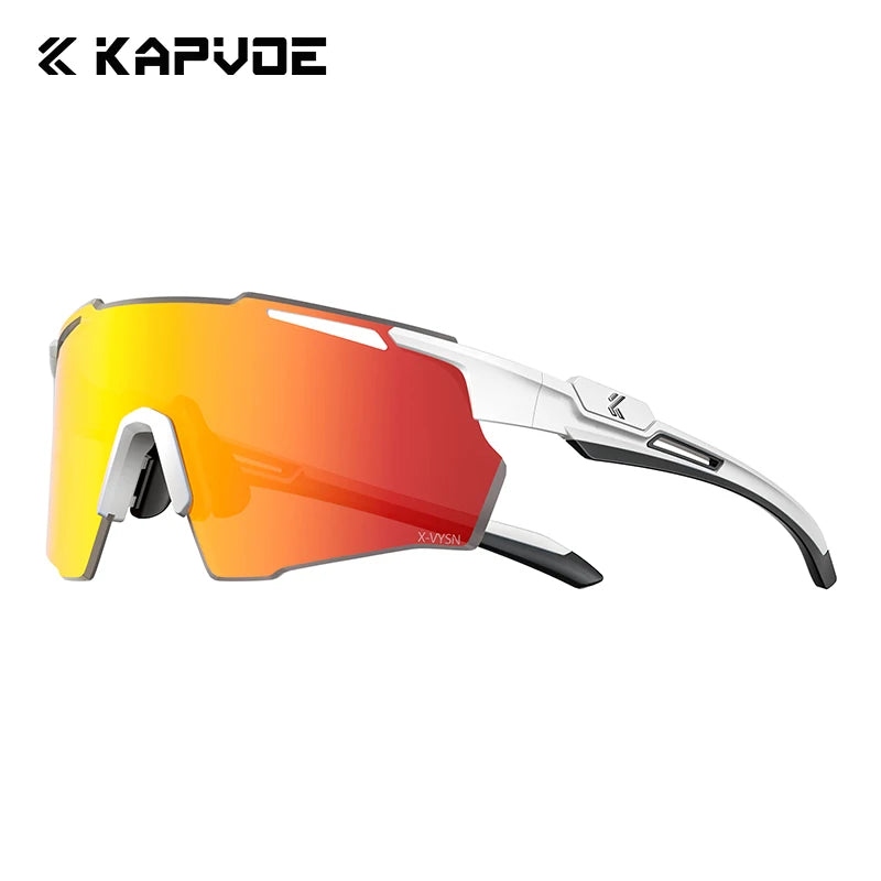 Kapvoe New Ultra HD Bicycle Sports Glasses Men Women Outdoor Road Riding Sunglasses Mountain UV400 Cycling Driving Goggles