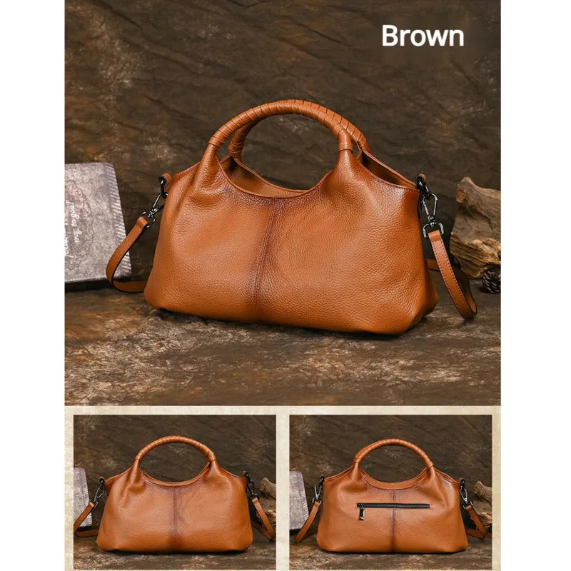 MOTAORA Large Capacity Women's Genuine Leather Handbag Casual Woman Tote Bag Soft Designer Luxury Solid Ladies Handbags 2025 New