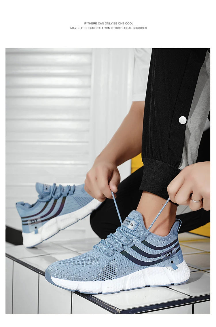 New Men's Sneakers Thick Sole Comfortable Casual Shoes Men Breathable Running Shoes Summer Man Tennis Shoes Large Size Men Shoe