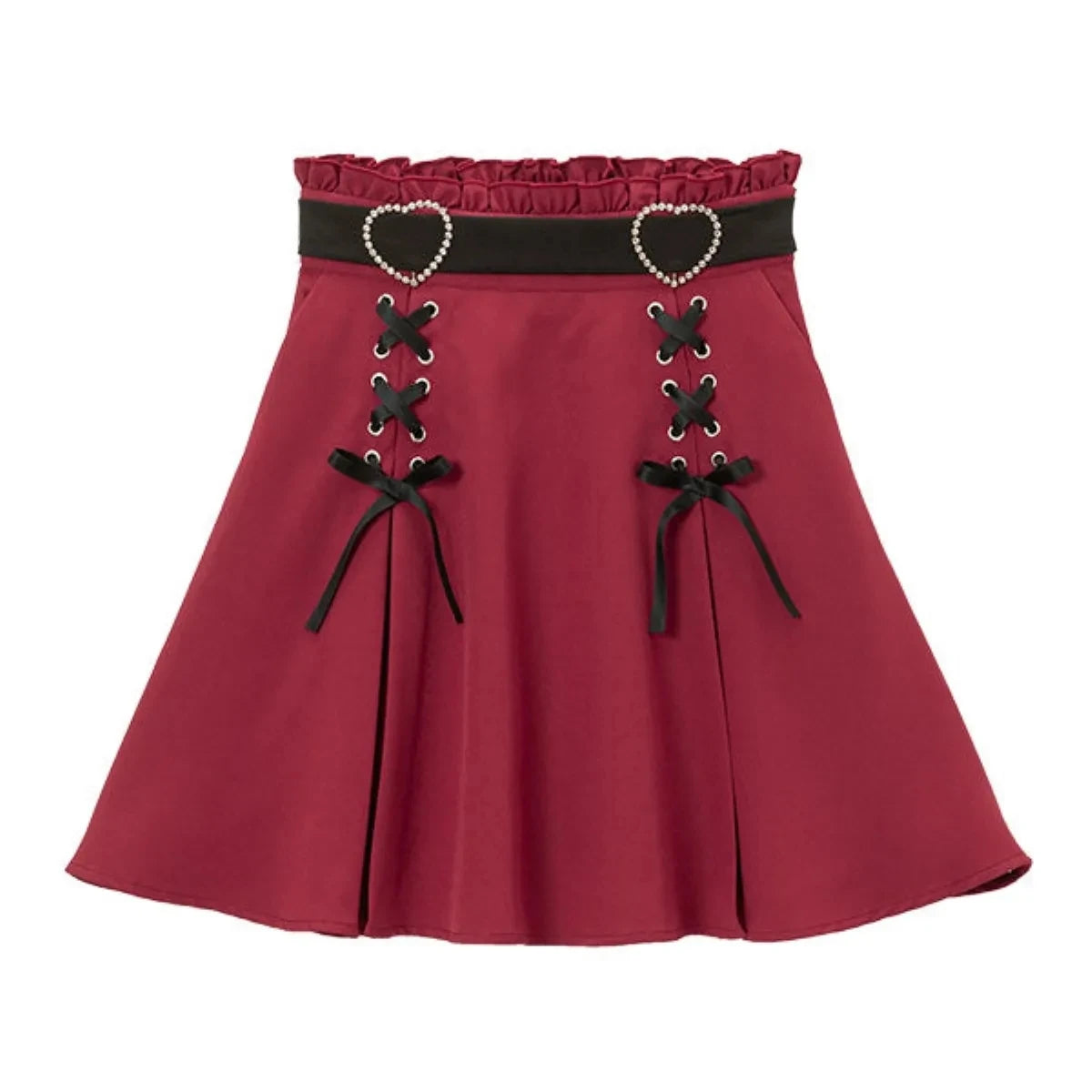 2025 Y2k Aesthetic Harajuku Style Sweet Girl High Waist Mini Bandage Skirt Slim Women Solid Streetwear Gothic Jk Saia Feminina