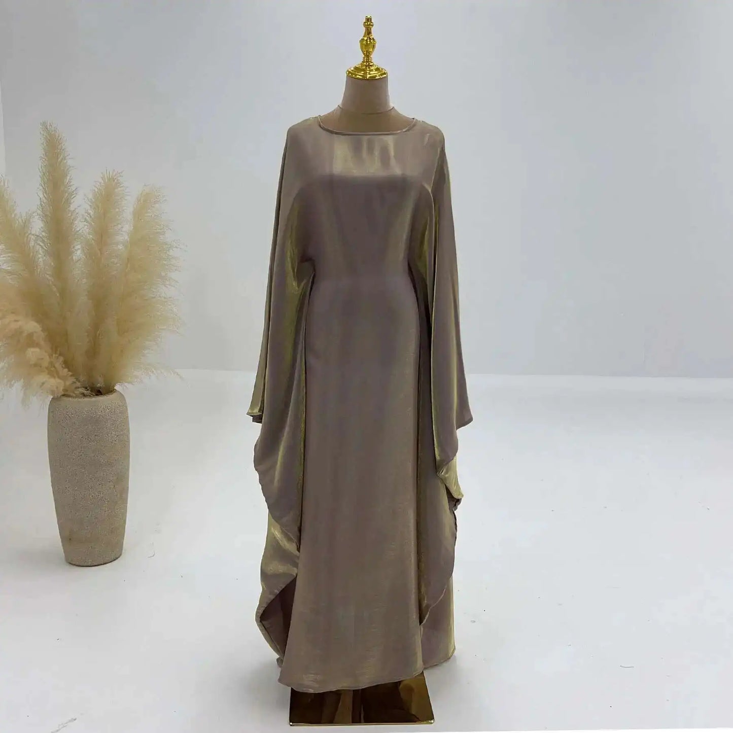 LANMREM Elegant Party Long Dress Women Many Colors Fashion Round Neck Batwing Sleeves Loose Dresses Fashion New Clothing 32C1950