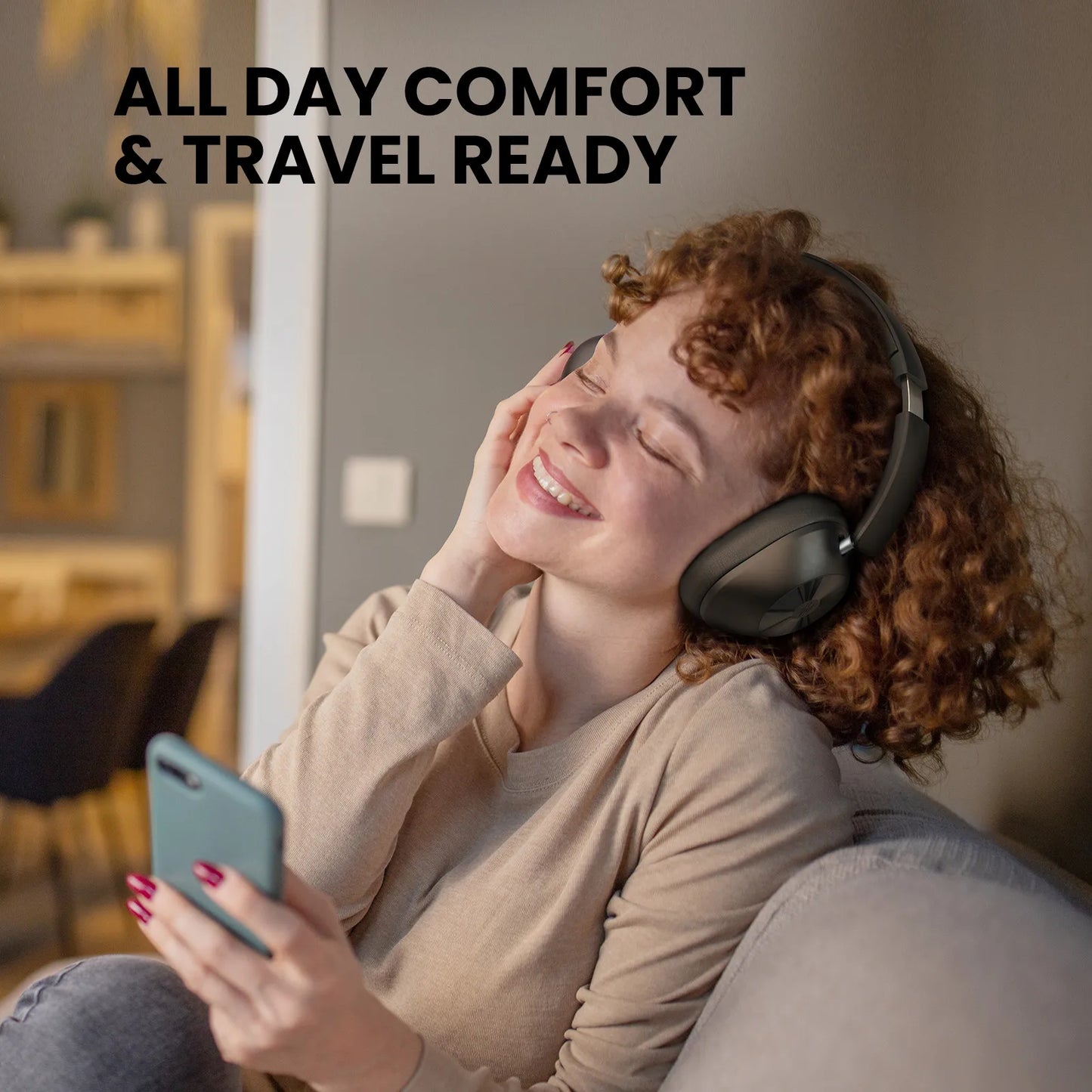 Oneodio A5 Bluetooth 5.4 Headphones 43dB Hybrid Active Noise Cancelling Over Ear Wireless Headset Hi-Res LDAC Audio With ENC Mic