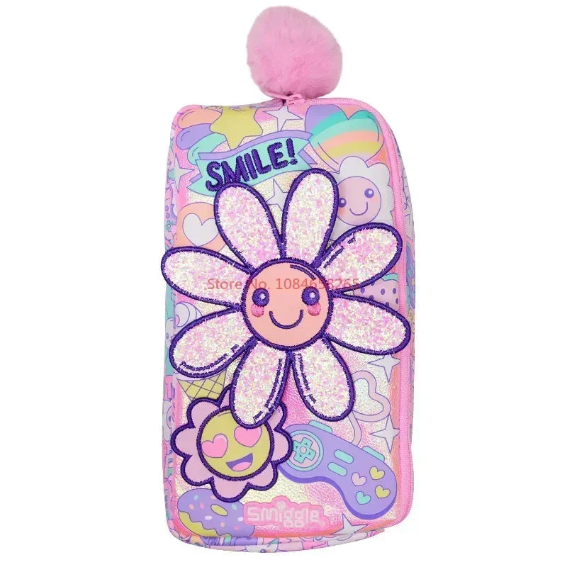 Genuine Australia Smiggle Backpack Pink Sunflower School Bag Cartoon Series Anime Backpack Student Gift Separate Purchases