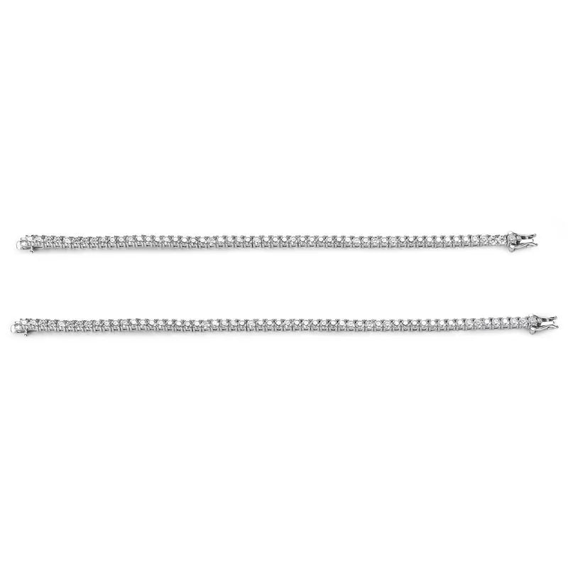 Lnngy 3MM Moissanite Tennis Bracelet With GRA For Women Men Certified 925 Sterling Silver Bracelets Sparkling Hand Jewelry Gift