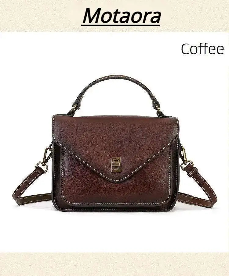 MOTAORA 2025 Trend Genuine Leather Women's Luxury Designer Shoulder Bag | Square Shape Handbag