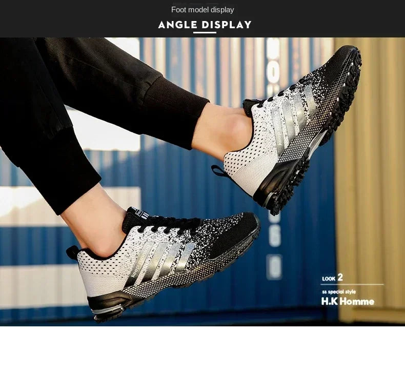 Men Casual Sneakers Summer Breathable Sport Shoes Lightweight Outdoor Mesh Running Shoes Athletic Jogging Tenis Walking Shoes