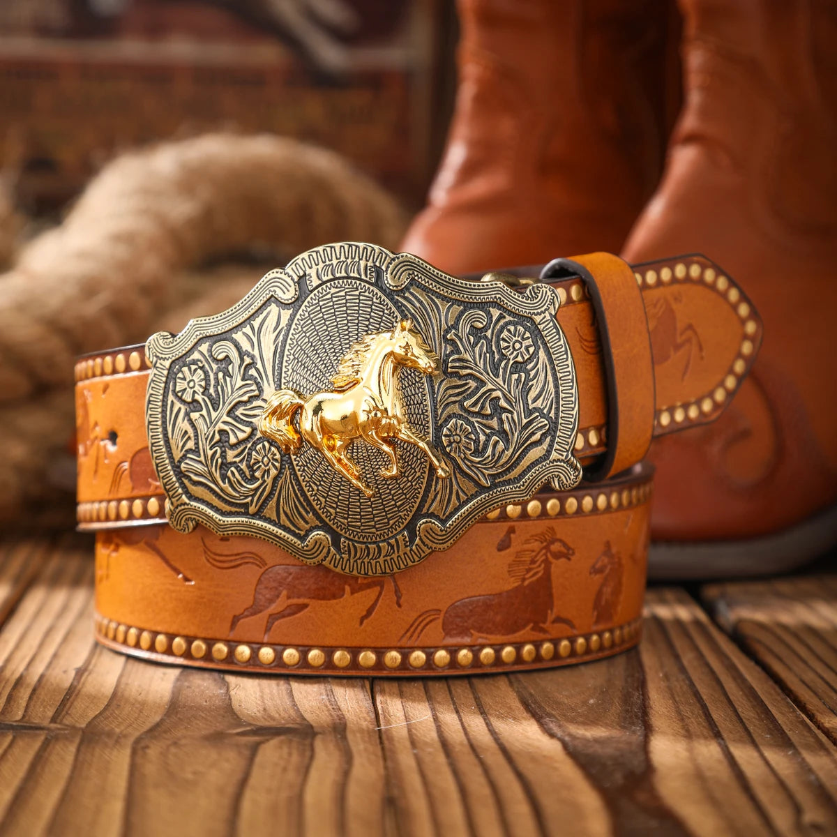 Vintage meets fashion! Alloy buckle PU belt, suitable for both men and women, to create a personalized Western style