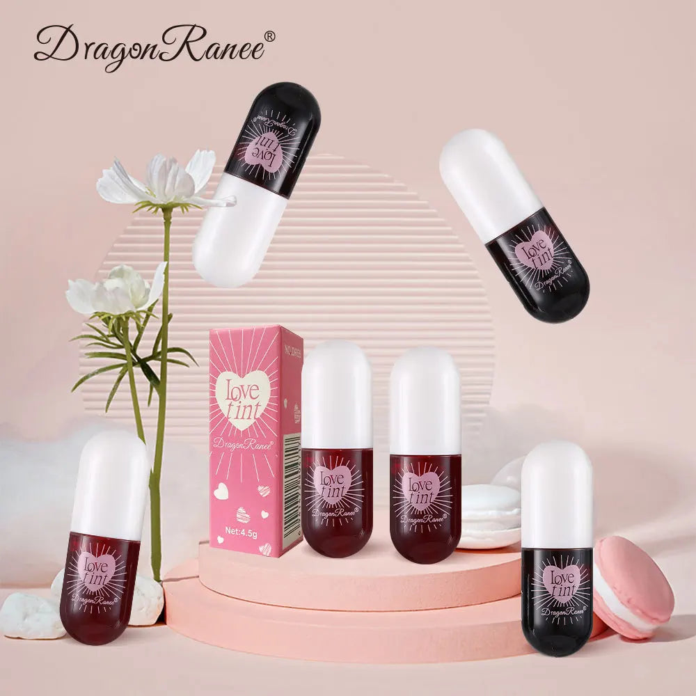 Dragonranee Lip Dye Liquid Lip Glaze Cute Waterproof Non-Stick Liquid Lipstick 6 Colors Available