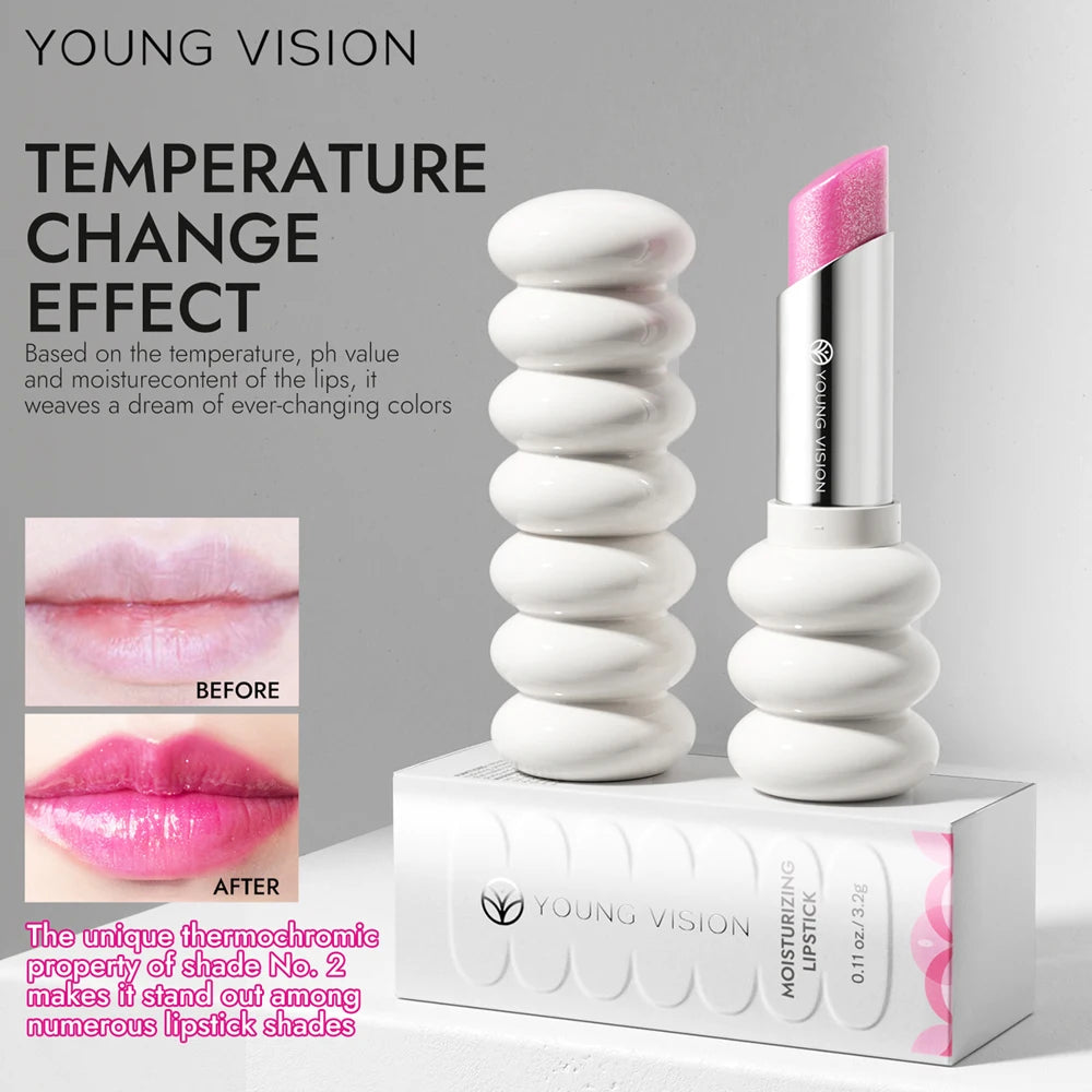 YOUNG VISION 6 Colors Fine Shimmer Nourishing Light Lipstick Long Lasting Colors Easy to Apply Lip Moisturizing Lipstick