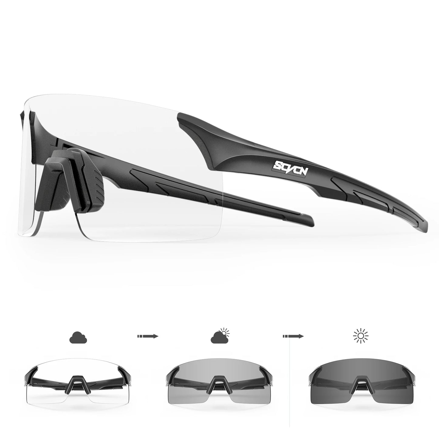 SCVCN Photochromic Sunglasses Outdoor Sports Bike Cycling Glasses Man MTB Climbing Glasses Eyewear Women Driving Bicycle Goggles