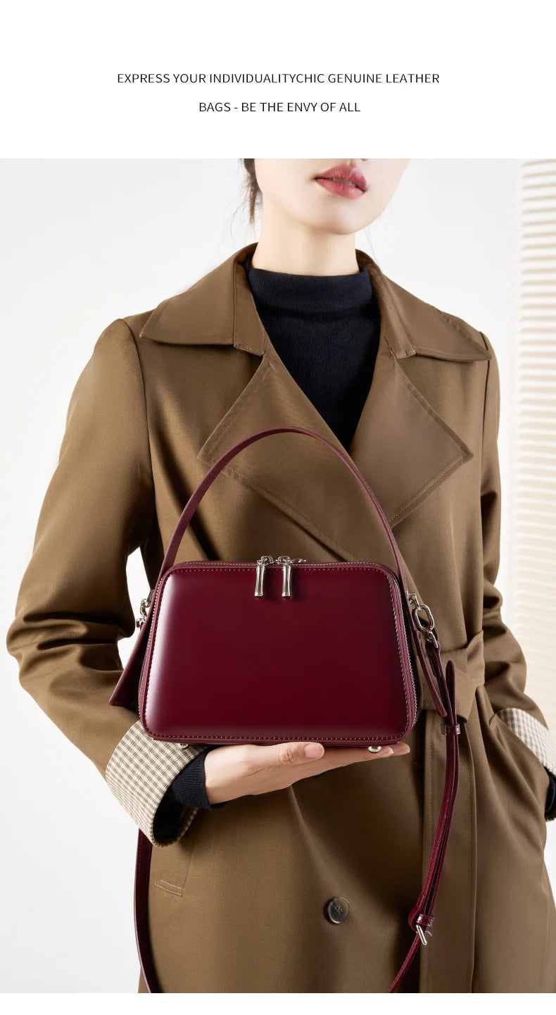 YANATARI underarm cowhide Genuine leather handbags women vintage shoulder bag female crossbody bags luxury high quality 2025