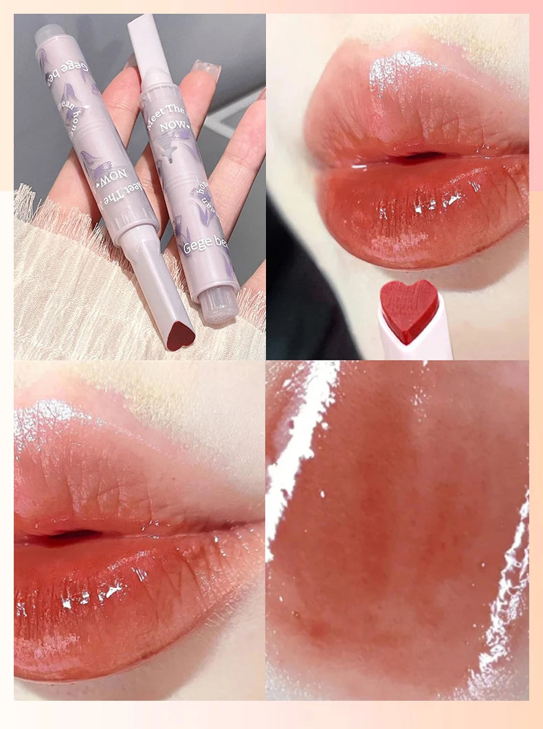 Gege bear flower words honey lipstick moisturizing mirror gloss jelly love lipstick lipstick pen