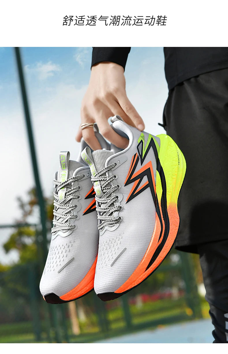 Carbon Plate Marathon Men Sports Running Shoes Air Cushion Lightweight Women Athletic Gym Sneakers Hiking Jogging Footwear